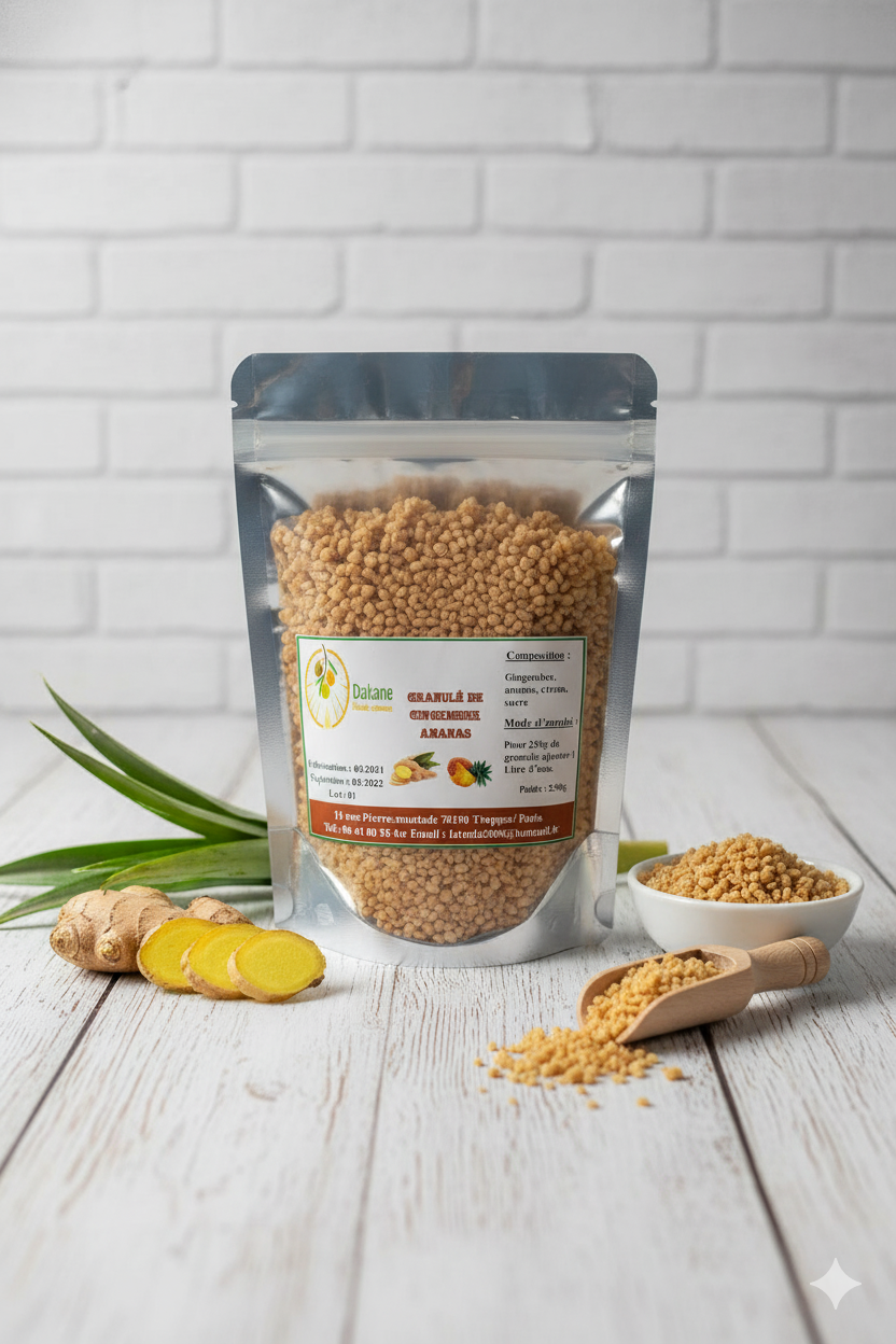 GRANULES DE GINGEMBRE ANANAS 250G