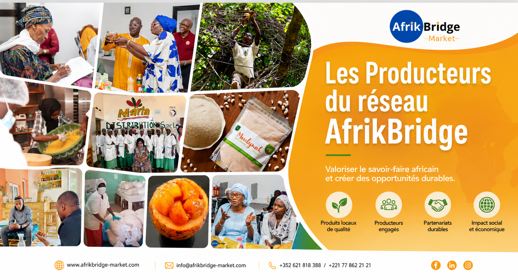 Les Producteurs du Réseau AfrikBridge - Impact social et savoir-faire africain