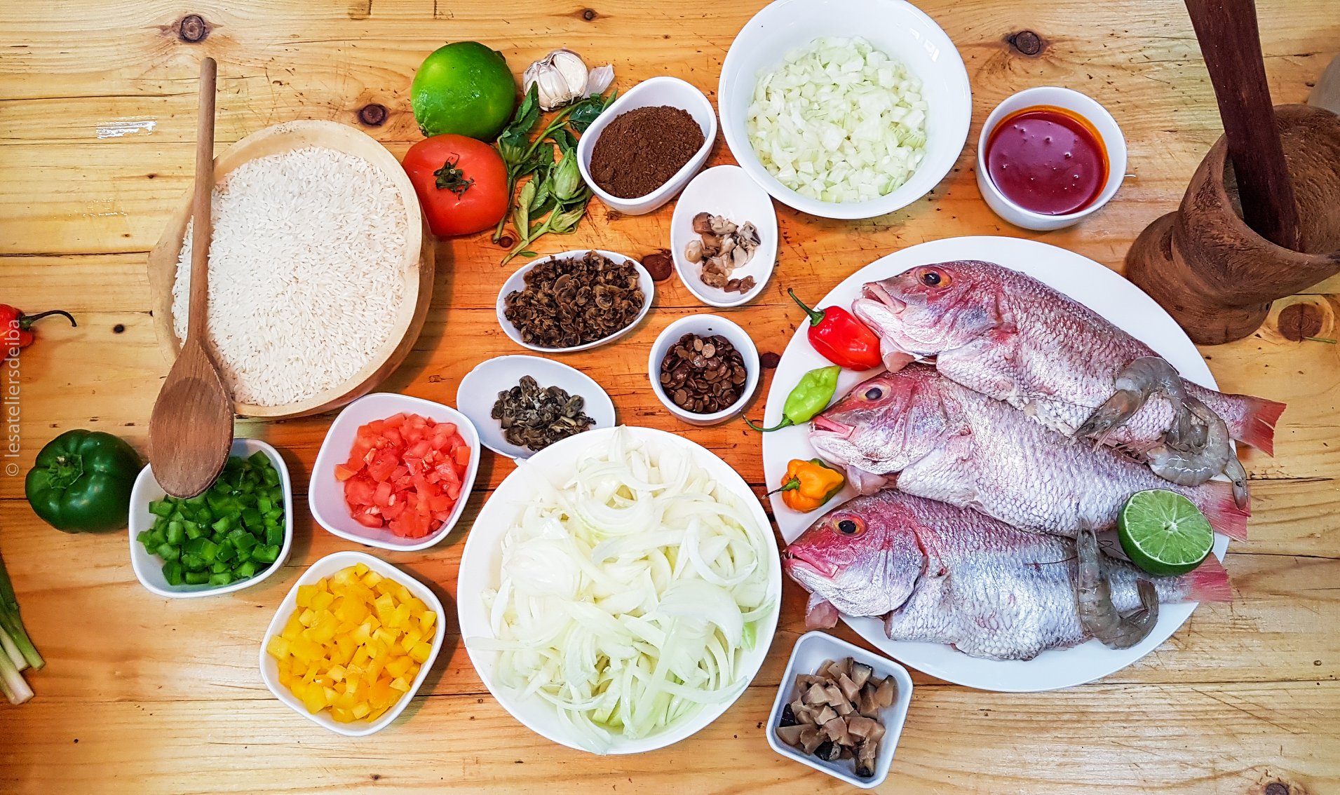 Ingrédients frais pour cuisine traditionnelle